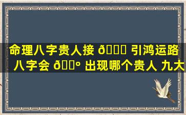 命理八字贵人接 🐈 引鸿运路（八字会 🐺 出现哪个贵人 九大贵人命理详解）